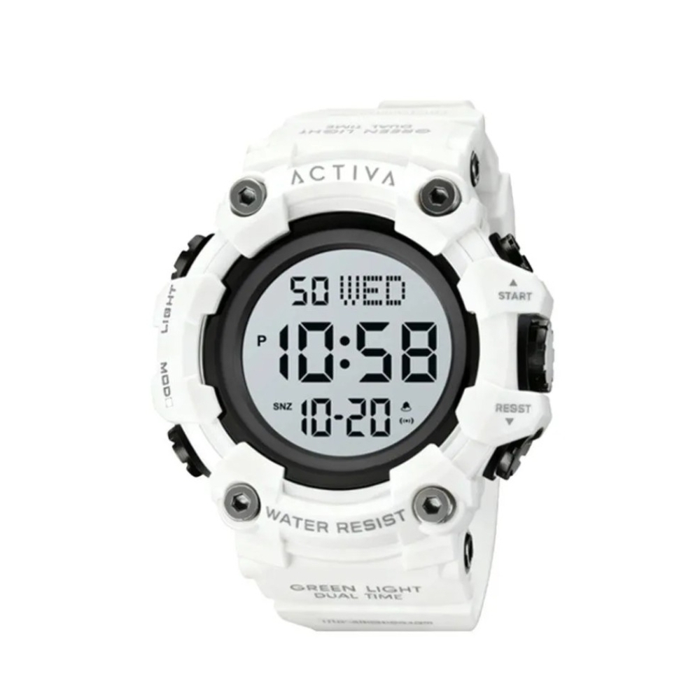 Activa White Digital Outdoor Sports Watch